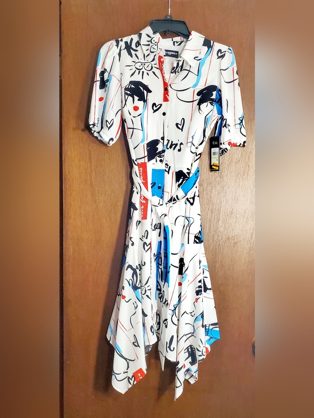 NWT Karl Lagerfield Paris Print Dress